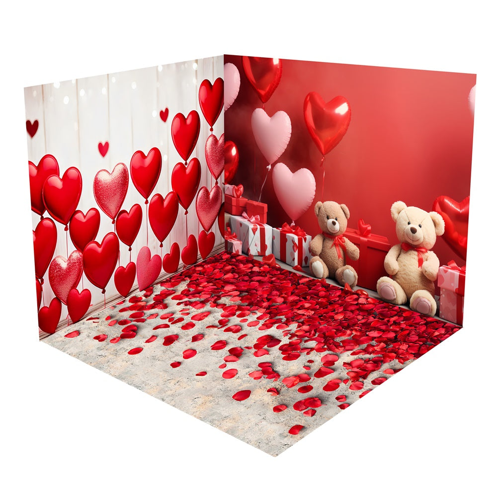 Ensemble de Salle Ballons Ours en Peluche Doux Saint-Valentin BRP2-4