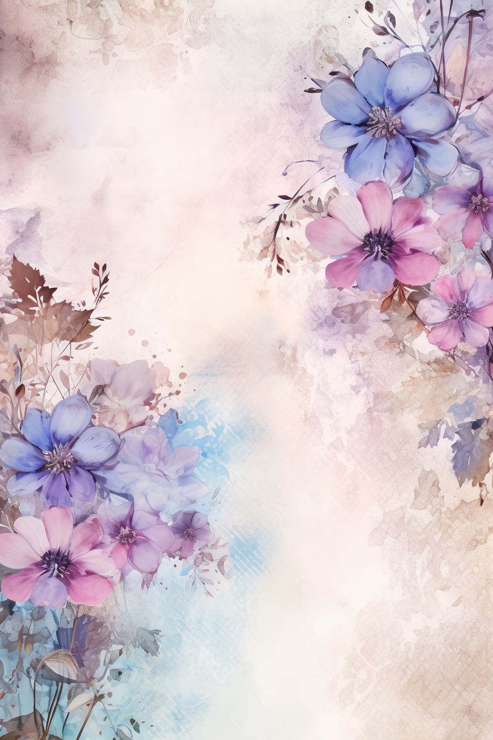 Fond Photo Floral Fantaisie Pastel Douce BRP2-70