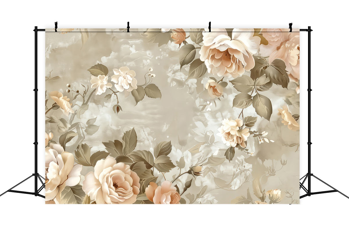 Fond Floral Photo Rose Vintage Douce Romantique BRP2-73