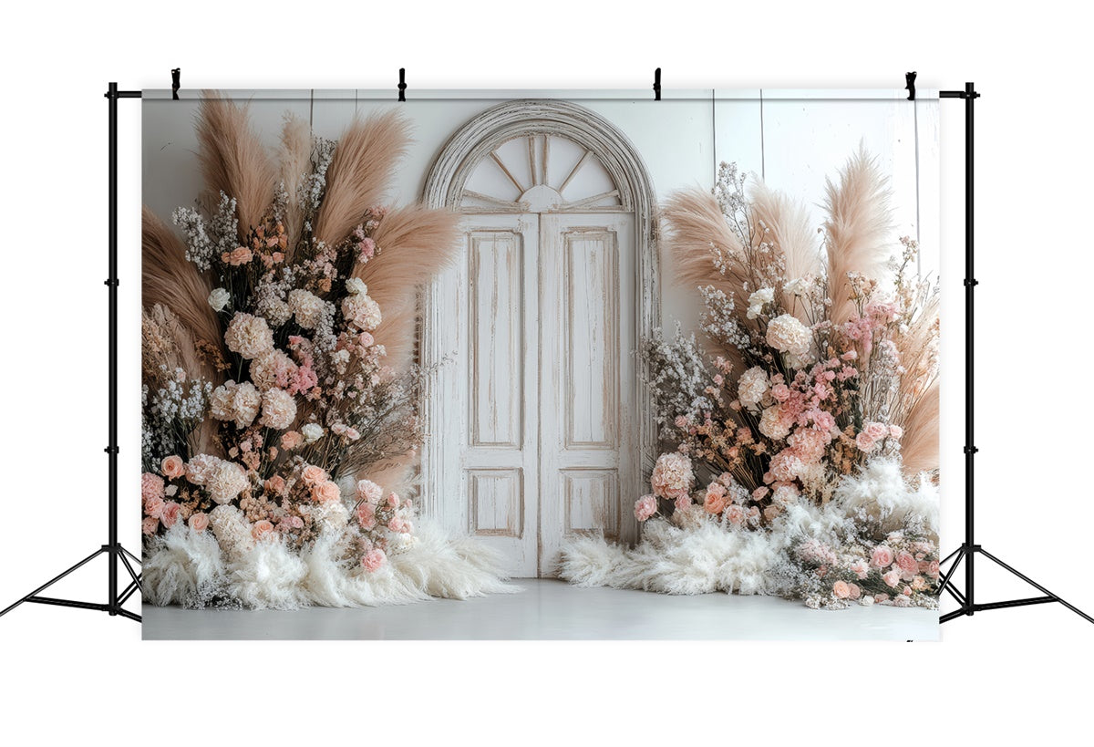 Fond Floral Élégance Fleur de Rose Crème BRP2-84