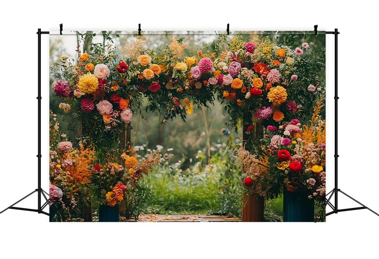 Fond Photo Floral Archée Sentier Florale Vibrante BRP2-90