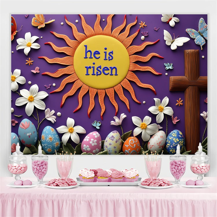 Backdrop For Easter Sunburst Croix Floral Custom Backdrop BRP3-181