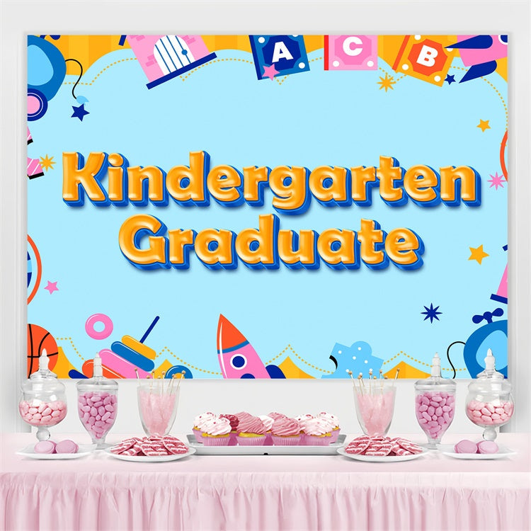 Toile de fond Remise de Diplôme Maternelle Préscolaire BRP3-23