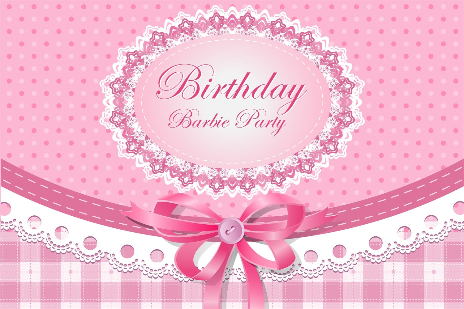 Toile de fond Personnalisable Anniversaire Dentelle Vintage Ruban BRP3-45