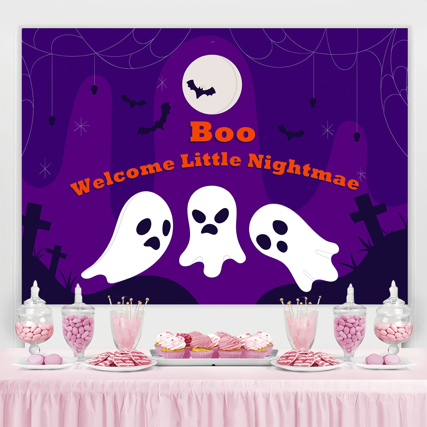 Toile de fond Photo Anniversaire Cimetière Fantôme Fête BRP3-91