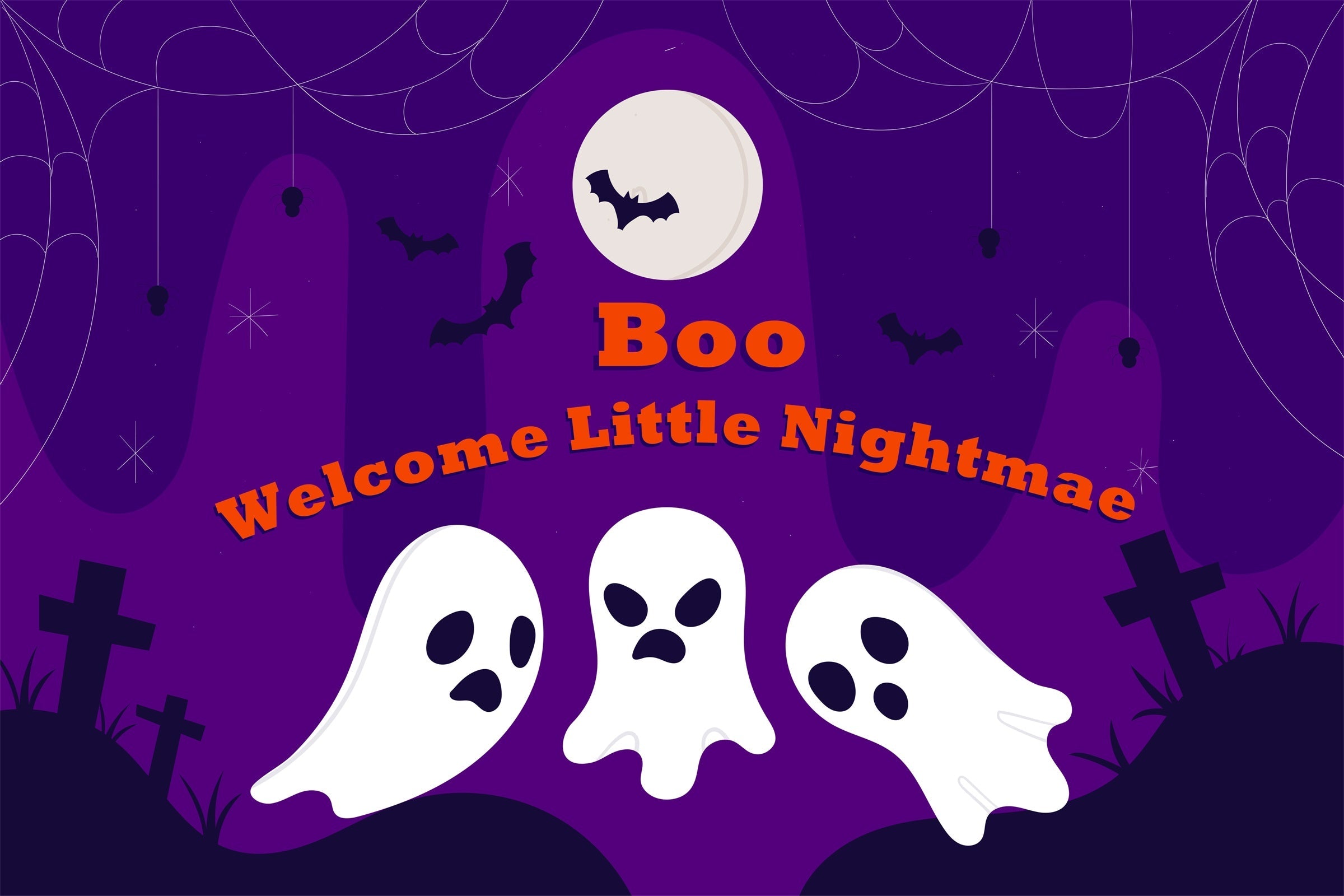 Toile de fond Photo Anniversaire Cimetière Fantôme Fête BRP3-91