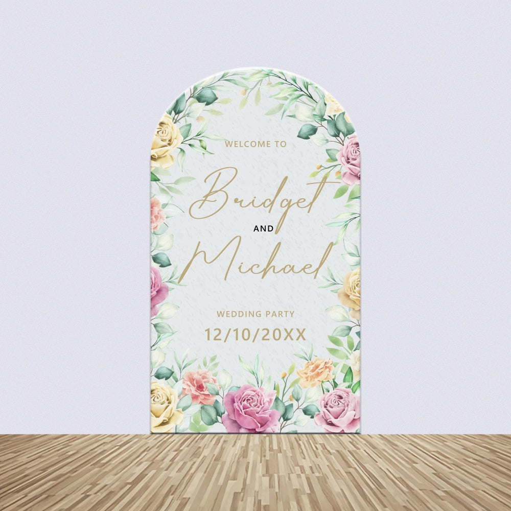 Kit de Toile de fond Arch Personnalisable Idées Mariage Floral Romantique BRP4-121