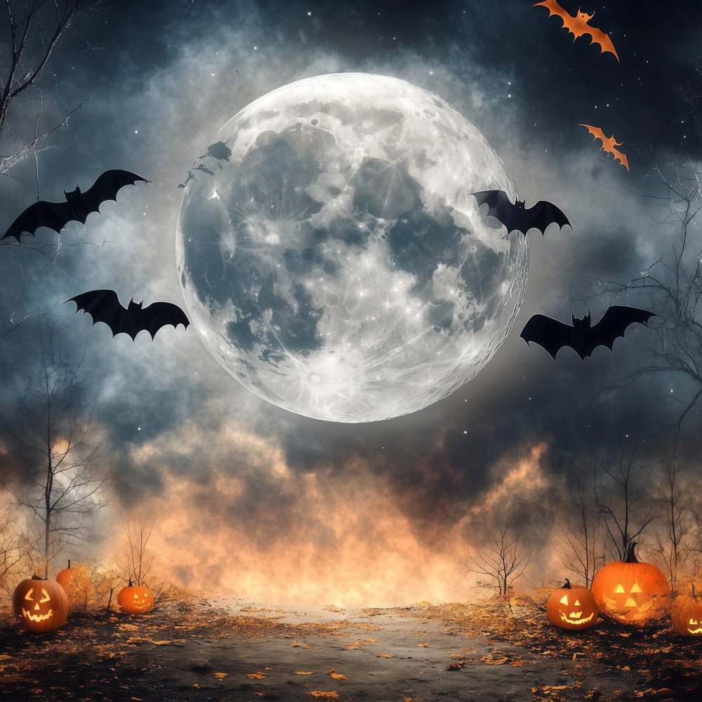 Toile de fond Photo Halloween Clairière Hantée au Clair de Lune BRP57-100