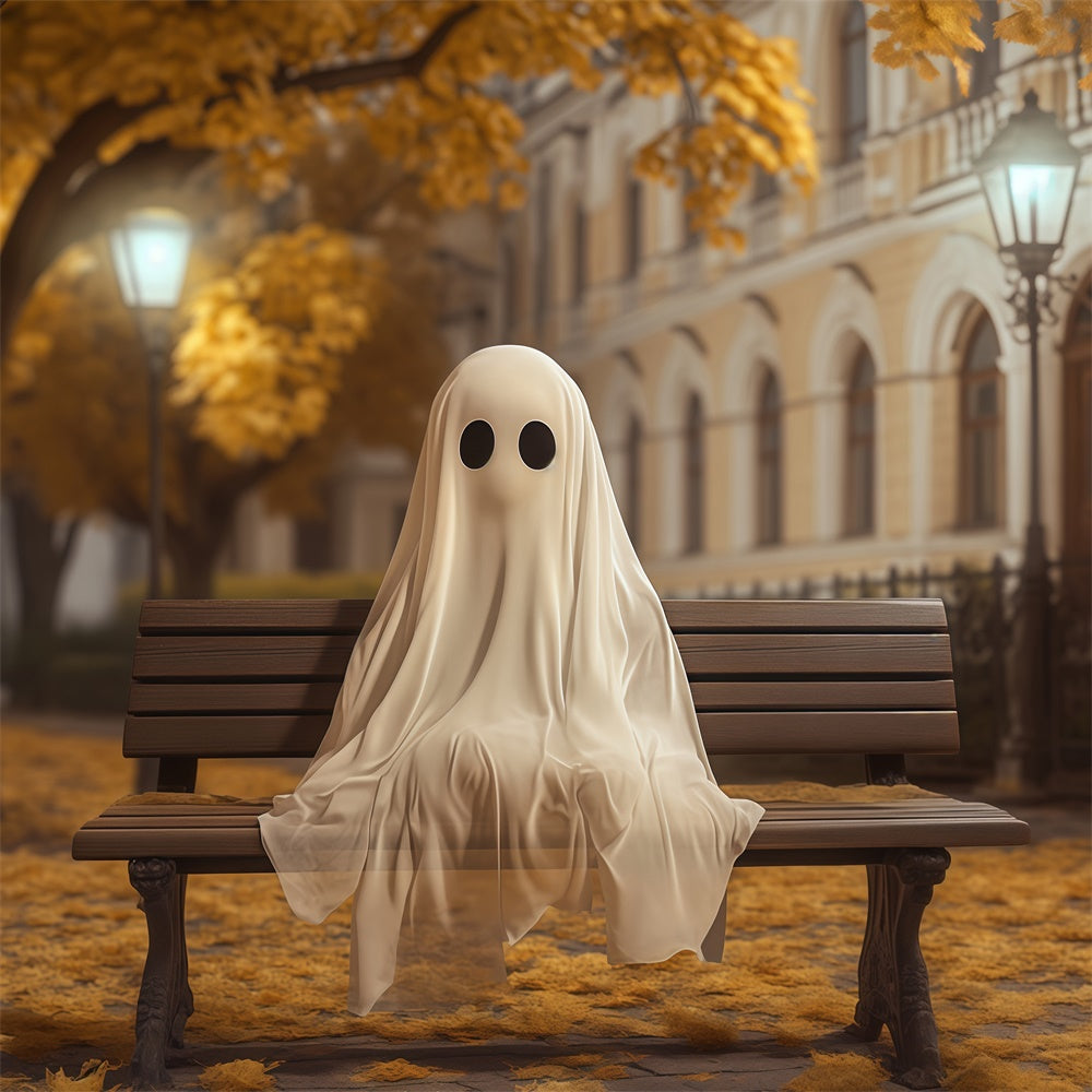 Toile de fond Photo Halloween Banc Fantôme d’Automne BRP57-107