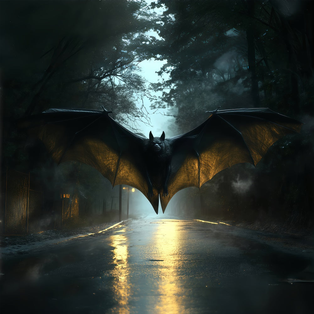 Toile de fond Halloween Descente de Chauve-souris Nocturne BRP57-108