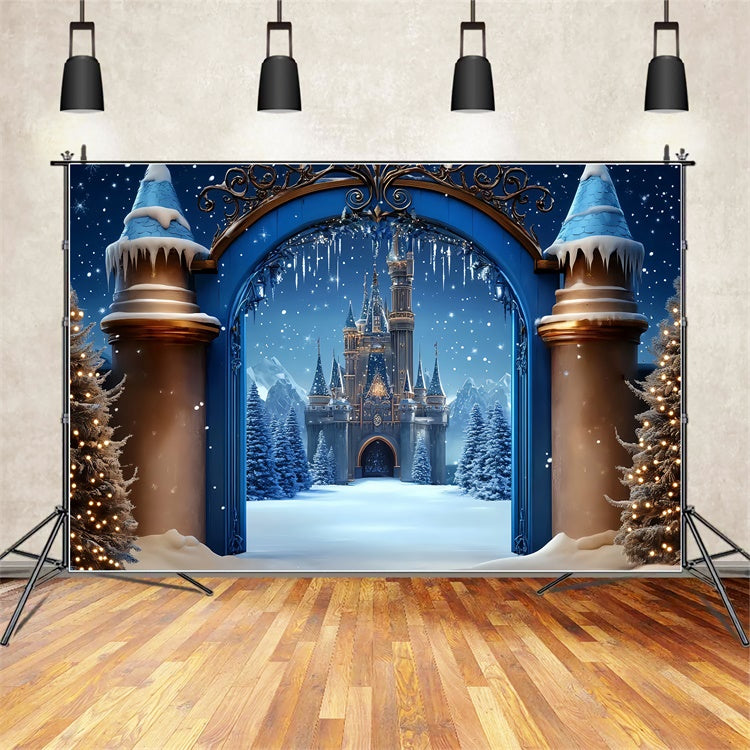 Toile de fond photo Noël Château Rêve Royal BRP57-117