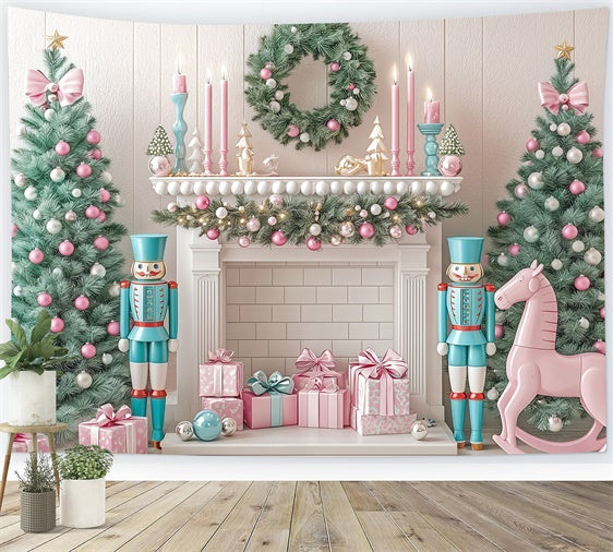 Toile de fond Noël Fantaisie Casse-Noisette Pastel BRP57-131