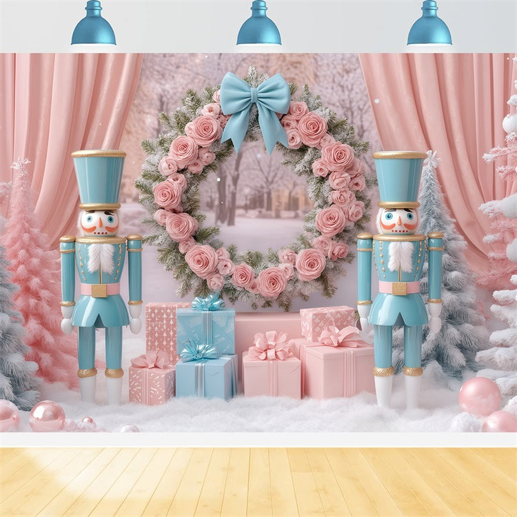 Toile de fond photo Noël Merveille Royale Rosée BRP57-141