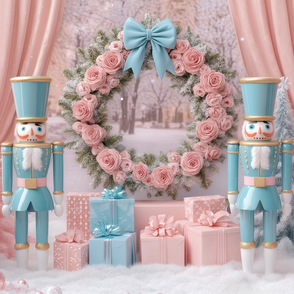 Toile de fond photo Noël Merveille Royale Rosée BRP57-141