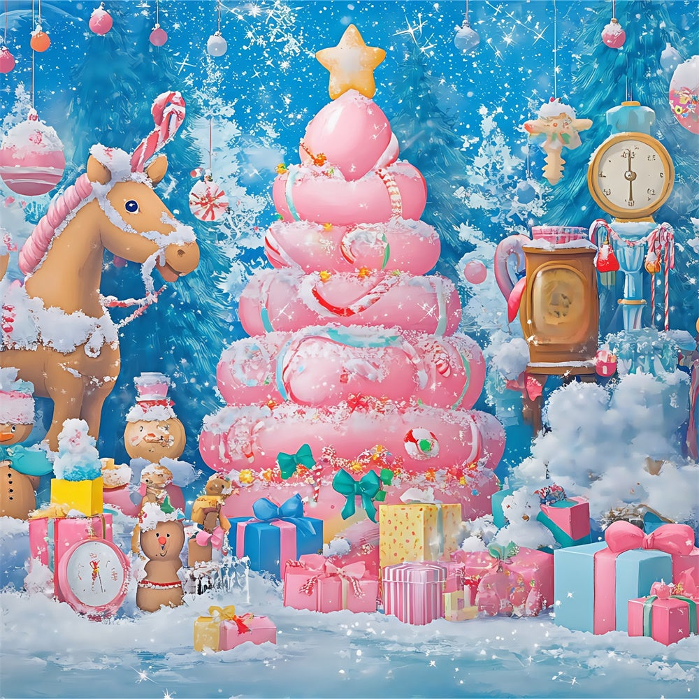 Toile de fond Noël Fantaisie Pain d’Épices et Jouets BRP57-148