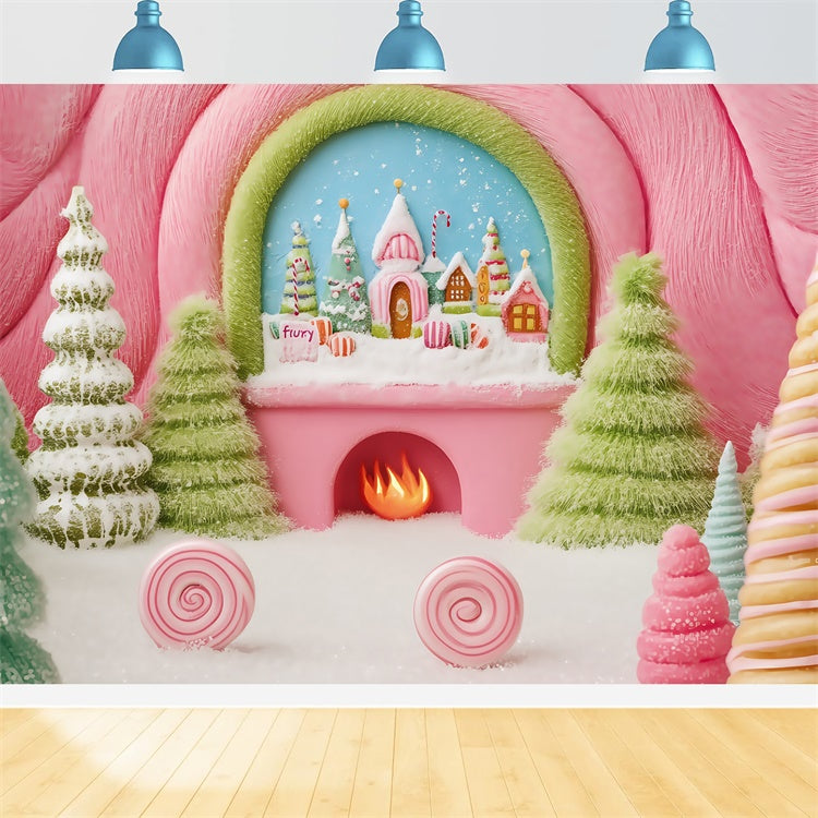 Toile de fond photo Noël Allée des Délices Enchantés BRP57-153