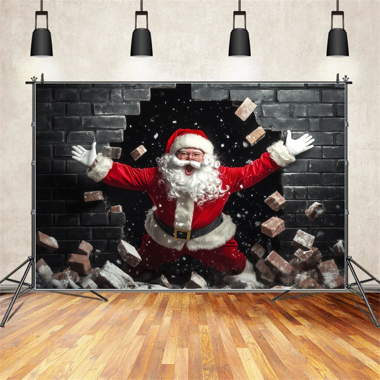 Toile de fond Noël Entrée Surprise du Père Noël BRP57-160