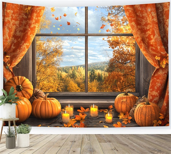 Toile de fond Photo Automne Récolte Fenêtres Rustique BRP57-173