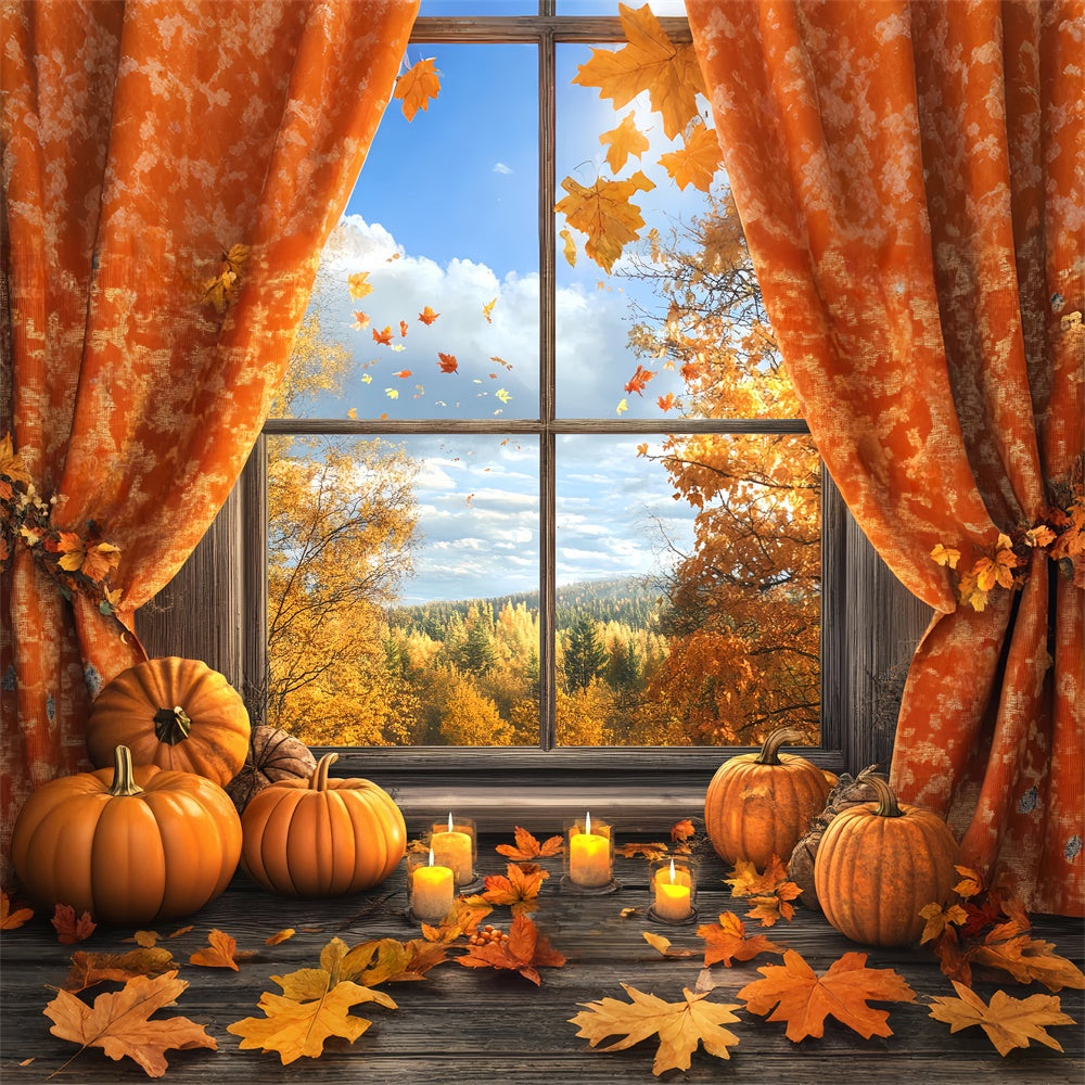 Toile de fond Photo Automne Récolte Fenêtres Rustique BRP57-173