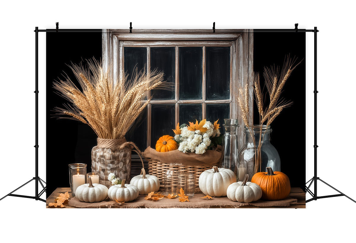 Toile de fond Photo Automne Fenêtre Vintage Récolte BRP57-201
