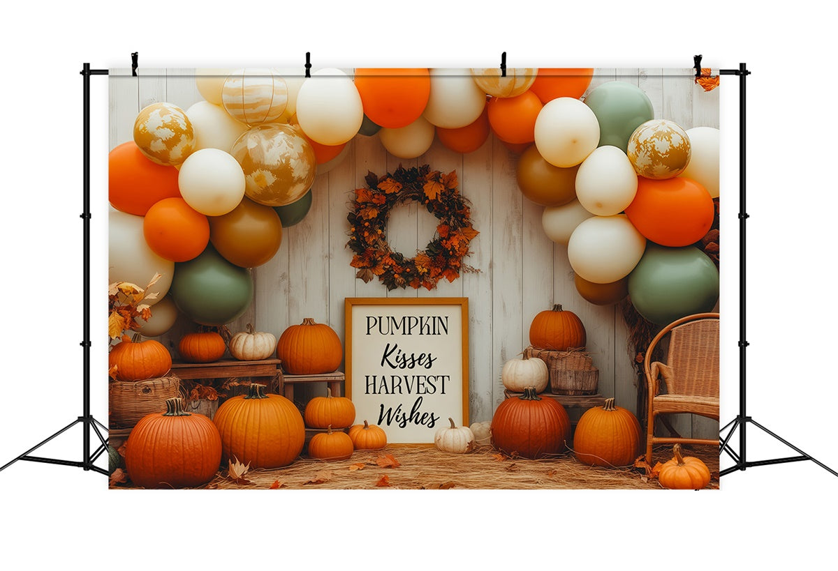 Toile de fond Déco Automne Récolte Souhaits Arche Ballons BRP57-204