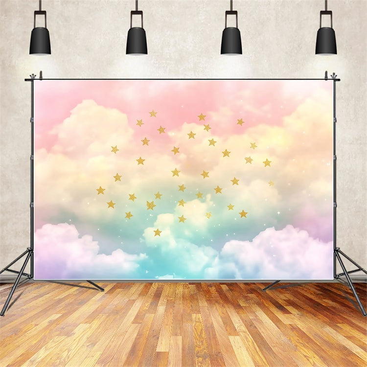 Toile de fond Nuage Pastel Étincelle BRP57-210