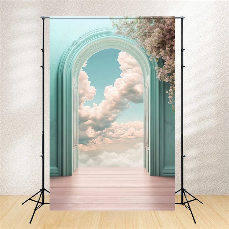 Toile de fond Nuage Portail Floral Sérénité BRP57-212