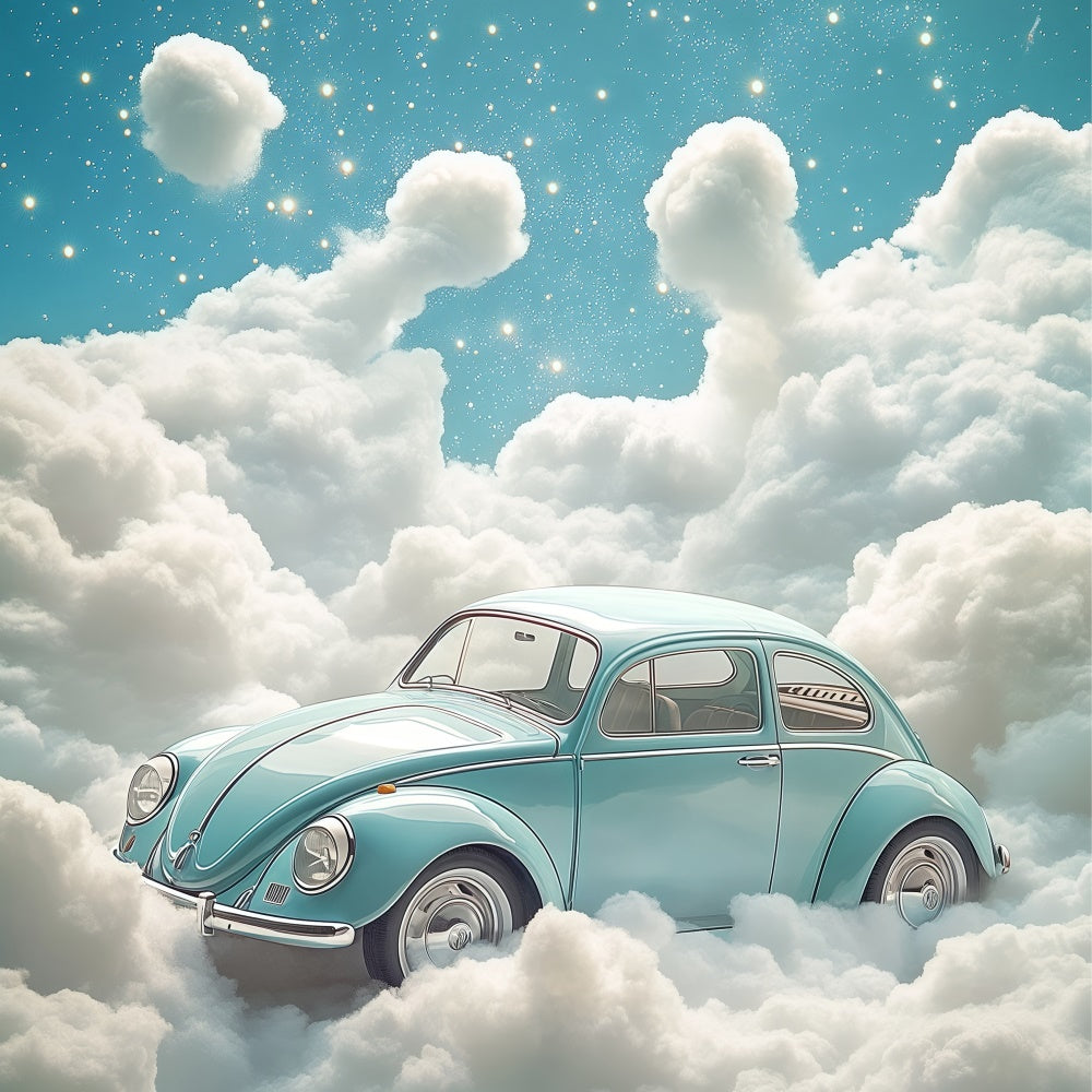Toile de fond Nuage Aventure Voiture Rétro BRP57-213