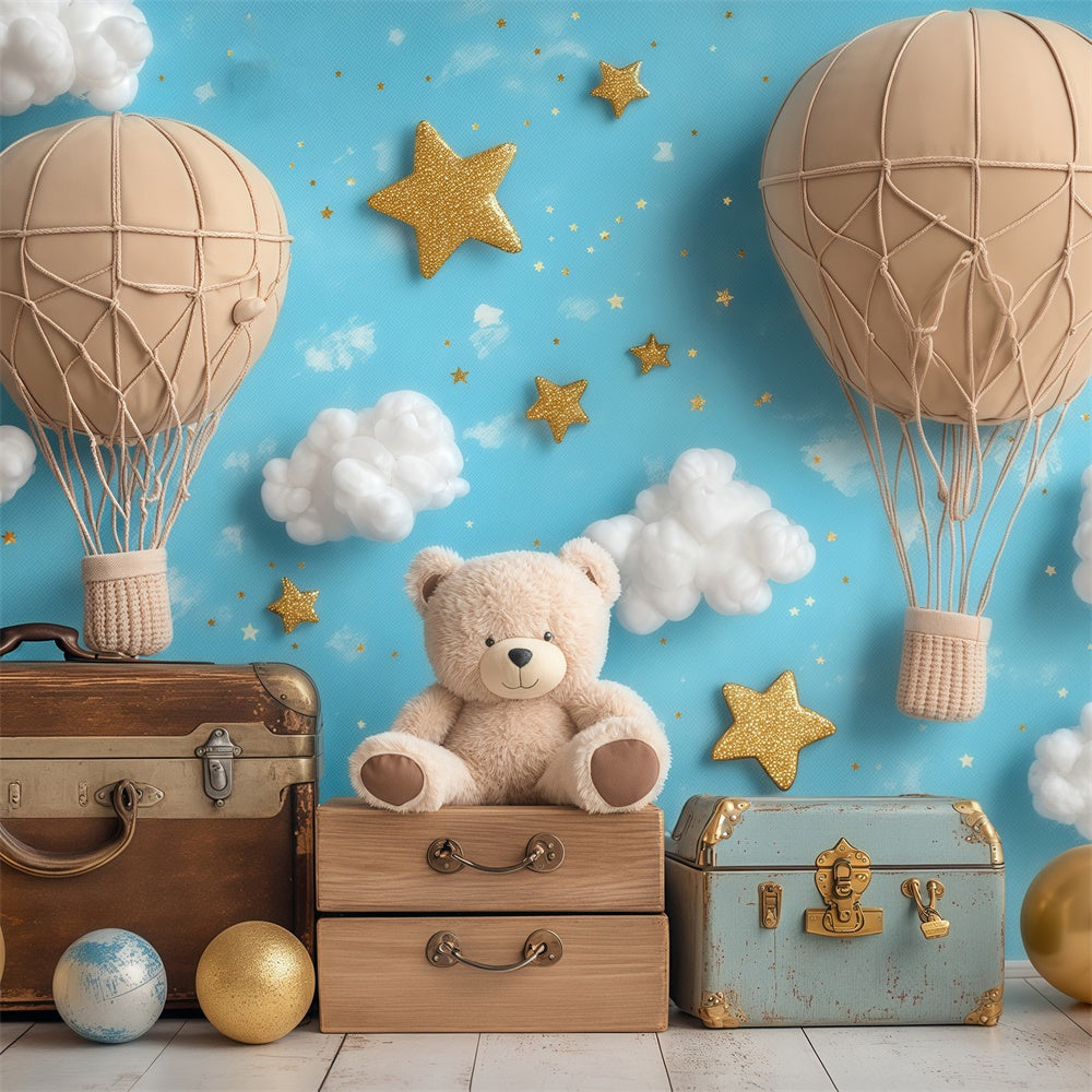 Toile de fond Ciel Ours Ballon Fantaisie BRP57-219