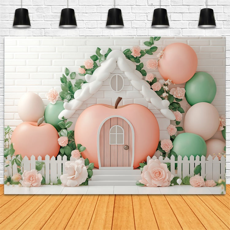 Toile de fond photo bébé Chalet Fruité Fantaisiste BRP57-248