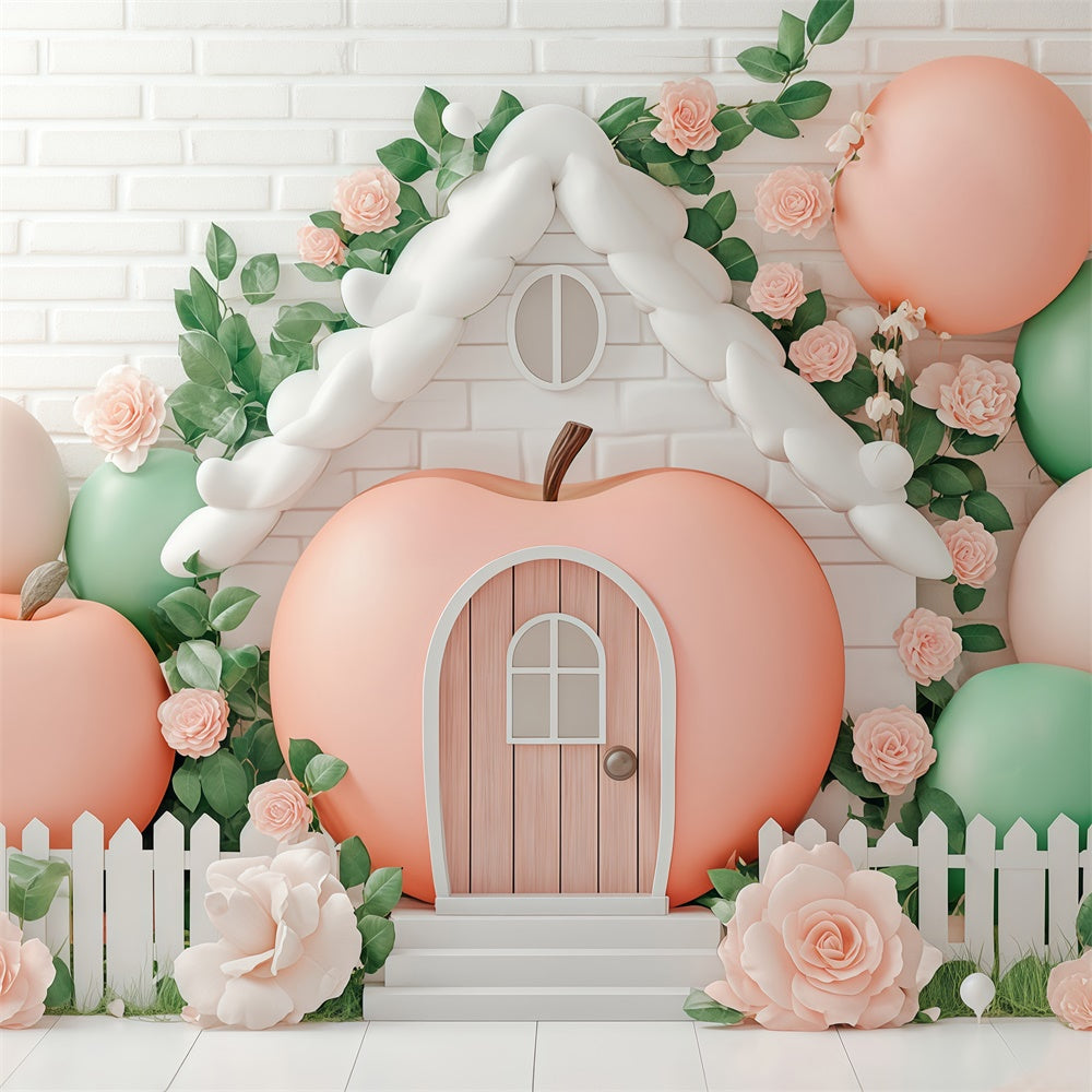Toile de fond photo bébé Chalet Fruité Fantaisiste BRP57-248