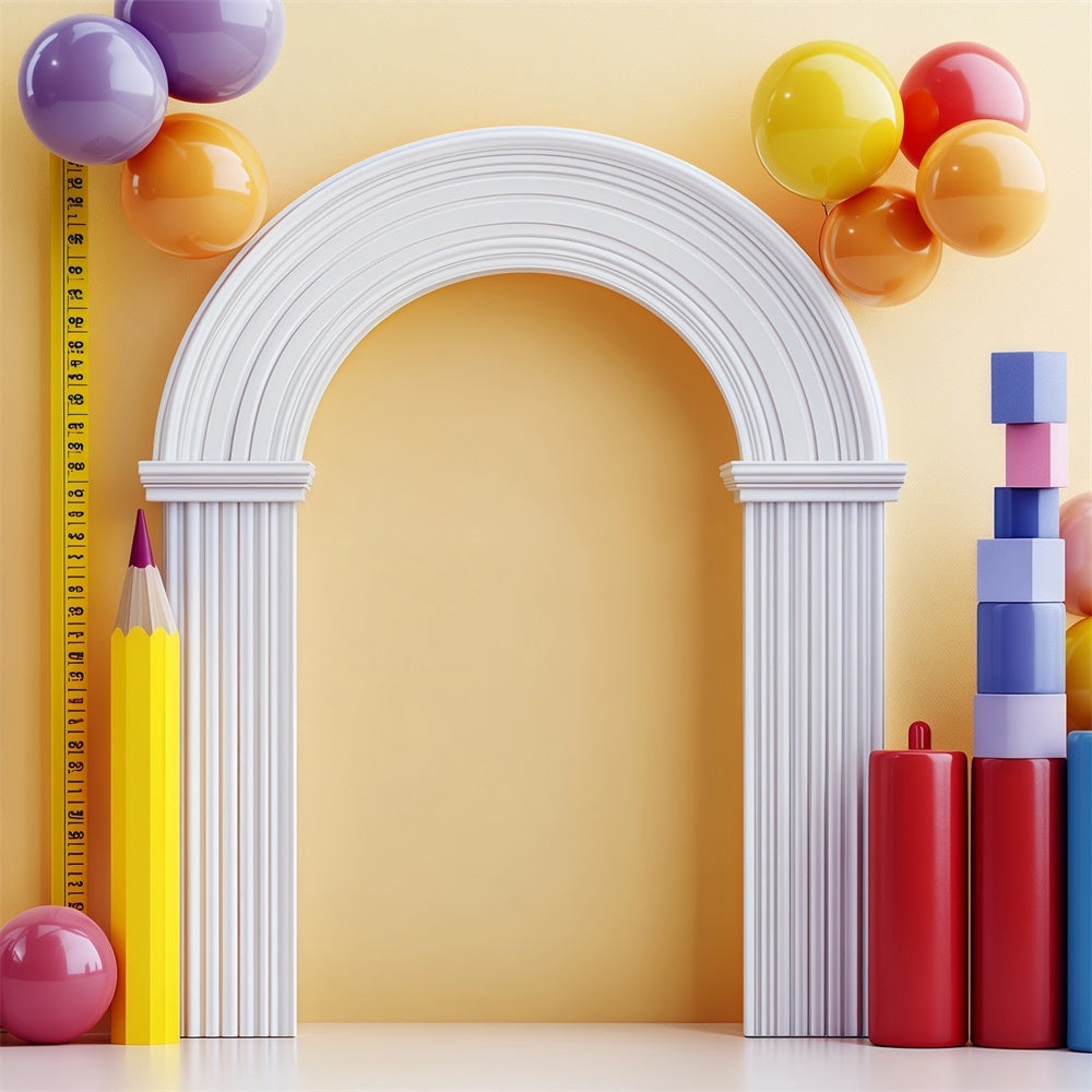 Toile de fond Rentrée des Classes Apprendre et Mesurer avec Plaisir BRP57-25