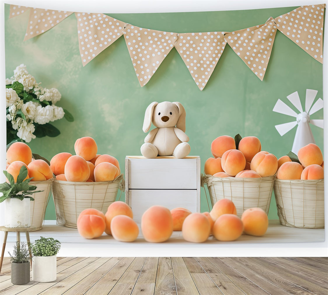 Toile de fond photo enfant Fruits Frais Peluche Mignonne BRP57-257