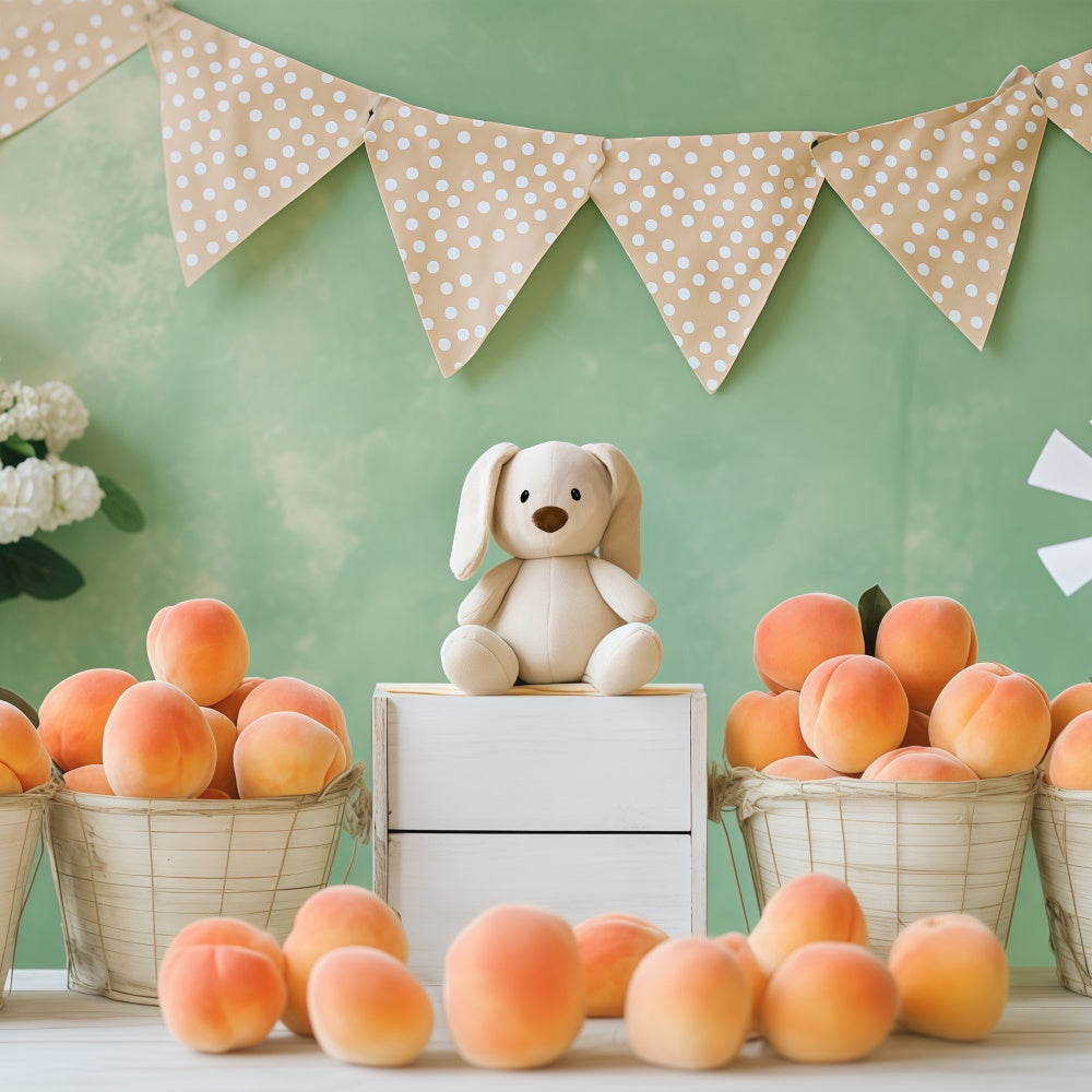 Toile de fond photo enfant Fruits Frais Peluche Mignonne BRP57-257