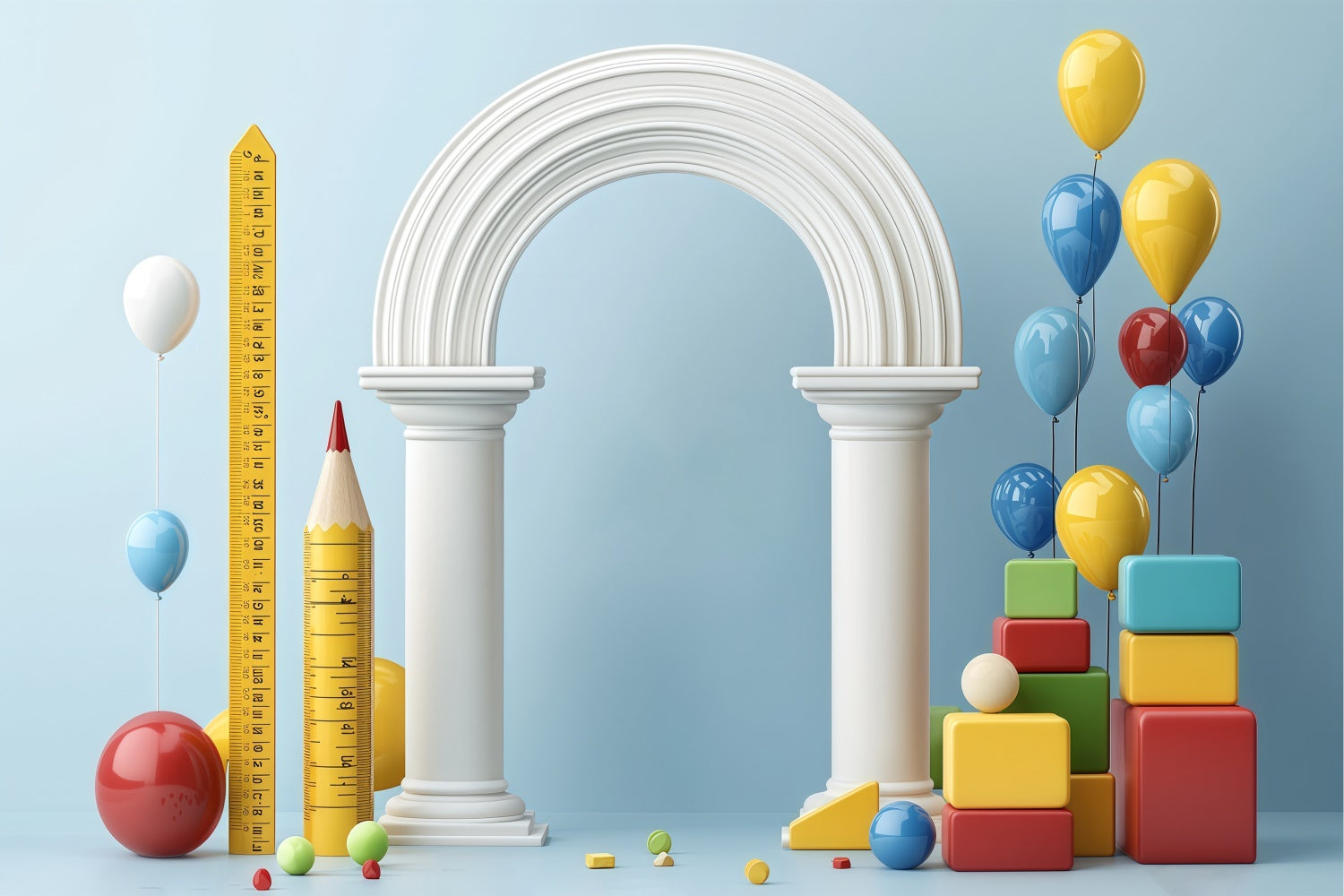 Toile de fond Scolaire Arche d’Apprentissage Fantaisiste BRP57-26