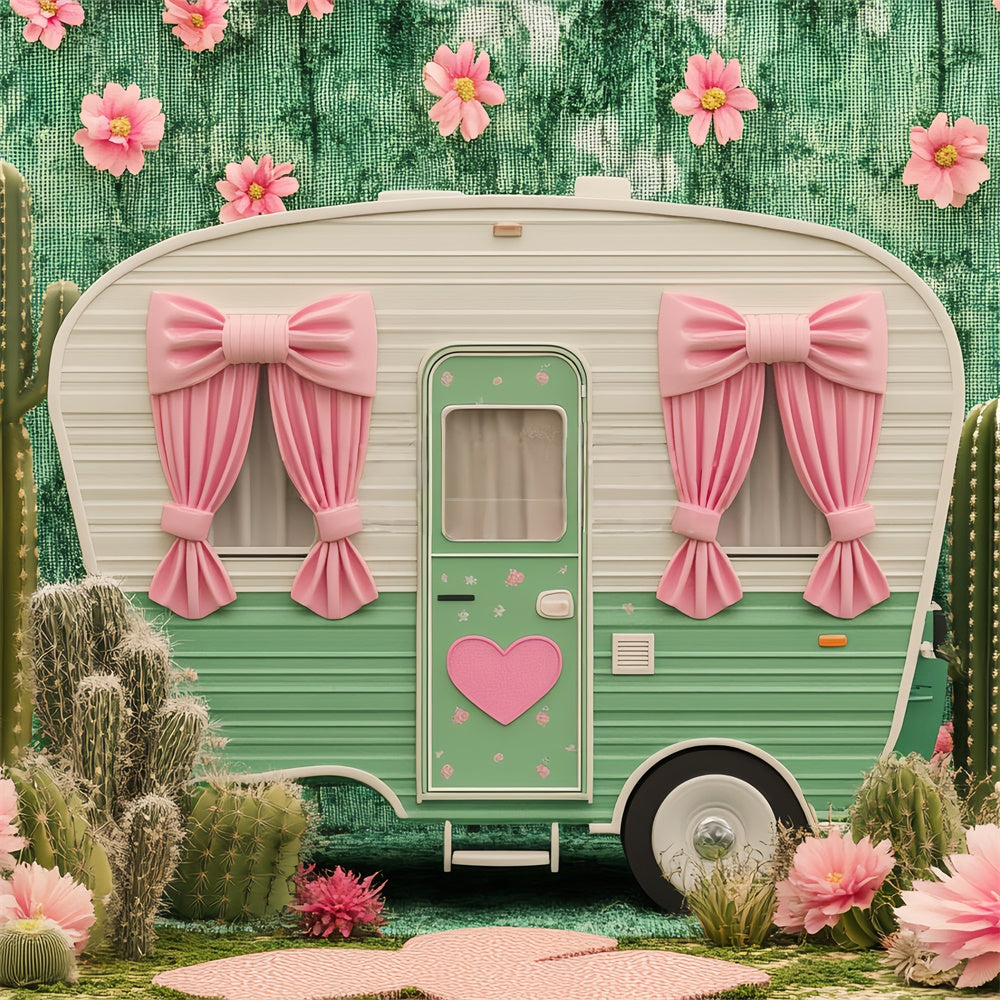 Fond studio photo bébé Cactus Camping Nœud BRP57-263