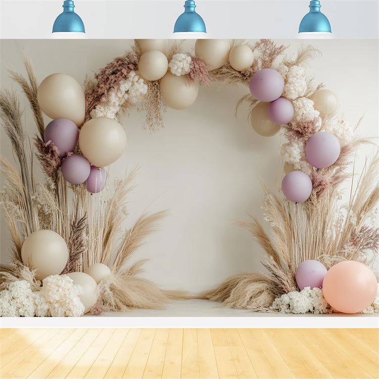 Fond studio photo enfant Ballon Pampas Pastel BRP57-275