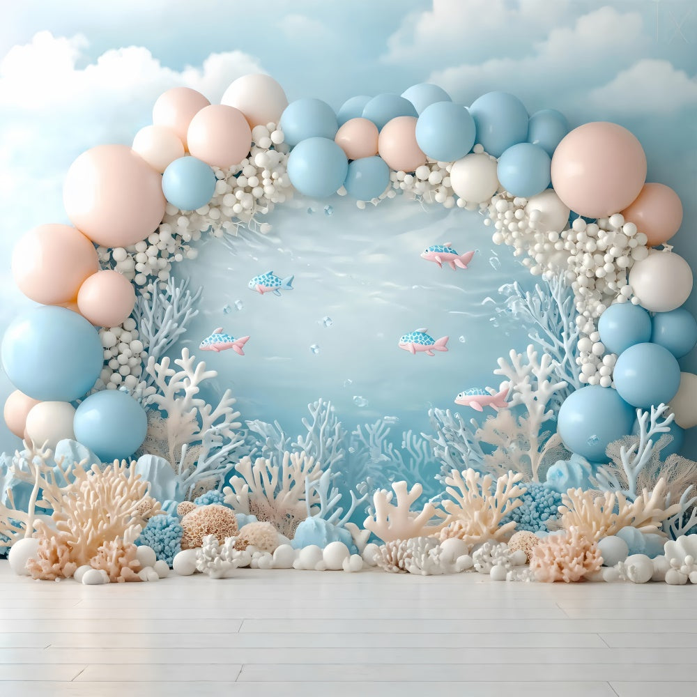 Fond studio photo bébé Aventure Mer Pastel BRP57-282