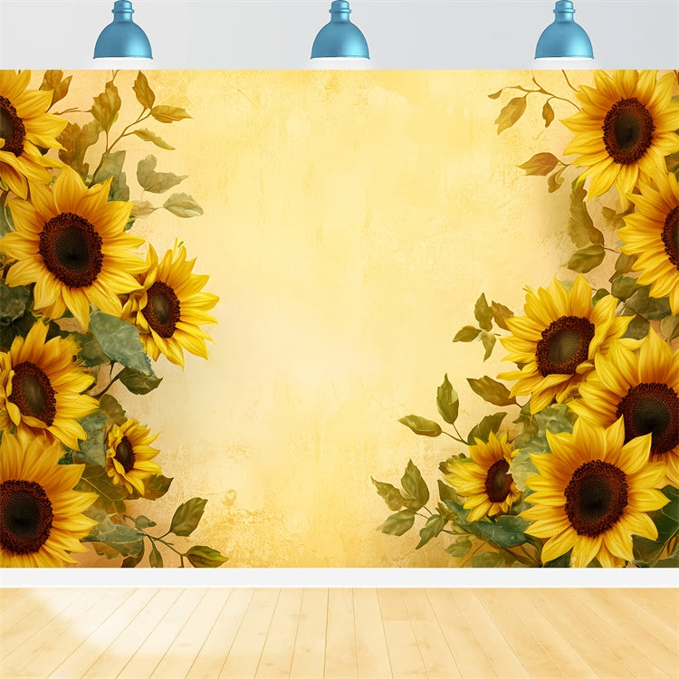 Fond studio enfant Bordure Tournesol Doux BRP57-287