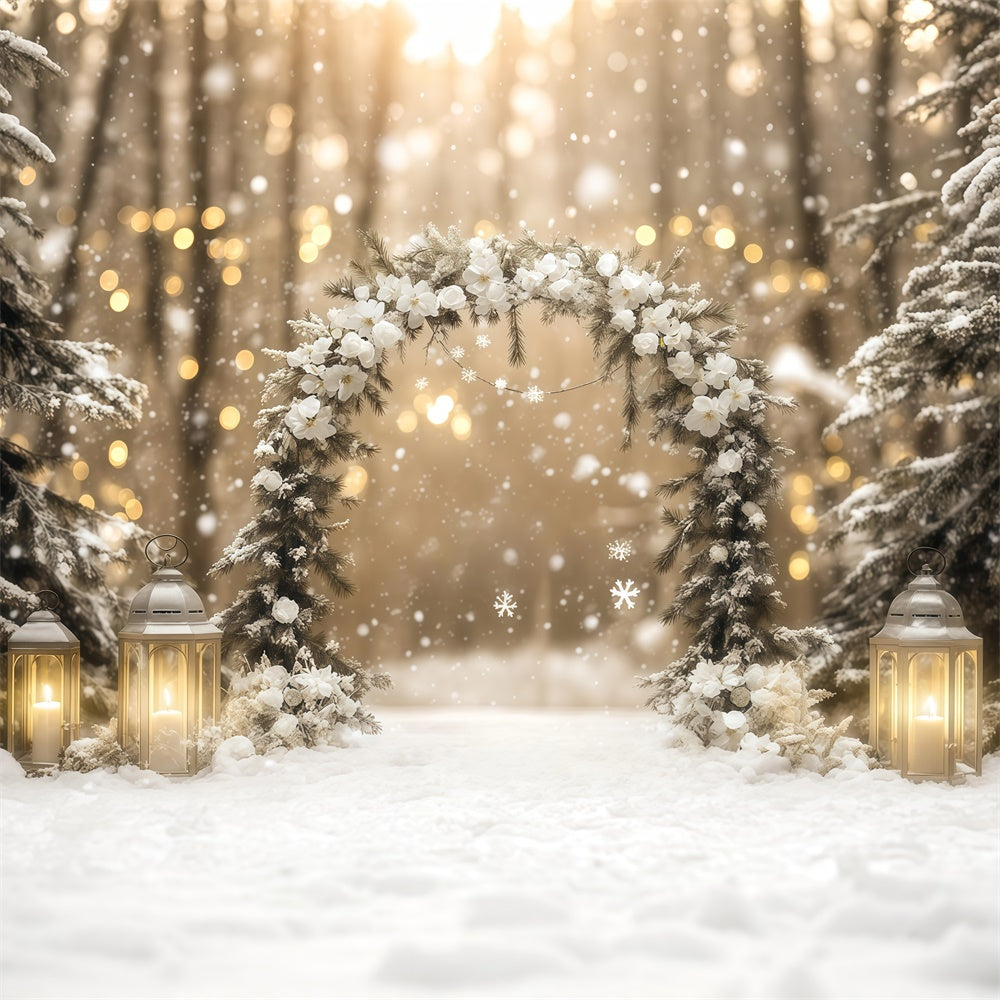 Toile de fond Hiver Photographie Romance Rustique Neige BRP57-354