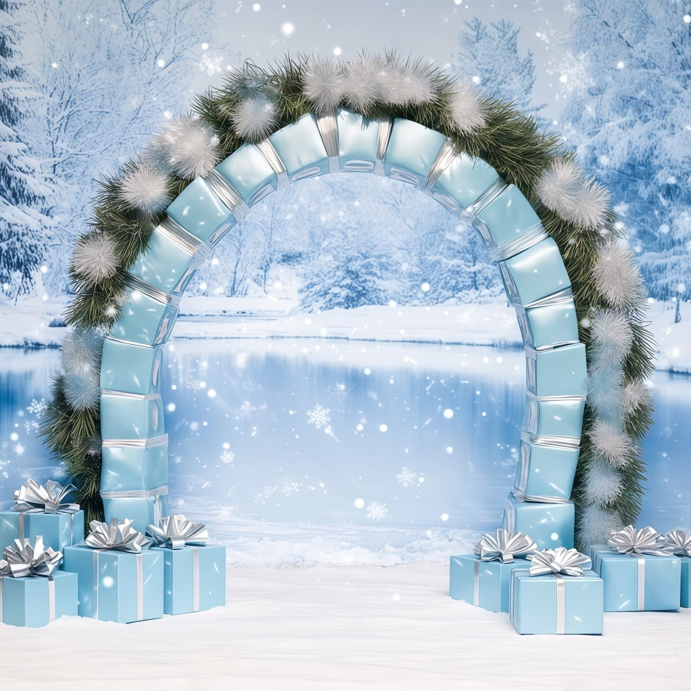 Toile de fond Hiver Merveille Arche Cadeaux Givrés BRP57-359