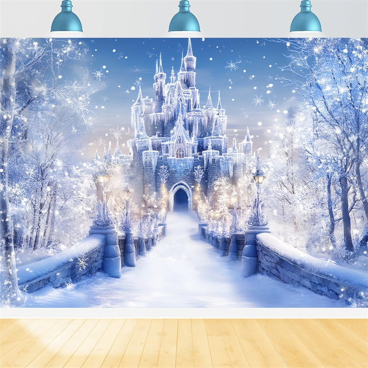 Toile de fond Hiver Entrée Château Givré BRP57-366