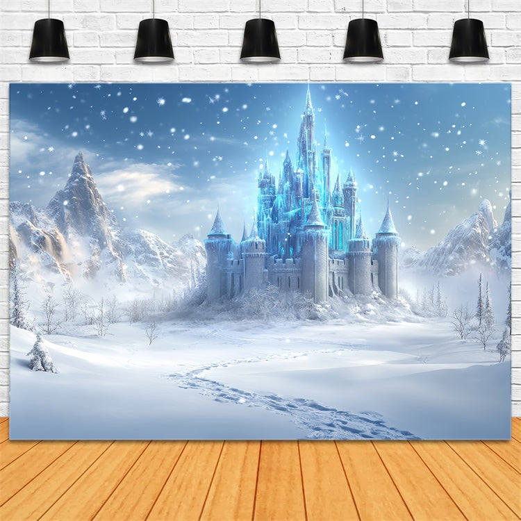 Toile de fond Hiver Château Sentier de Cristal BRP57-375