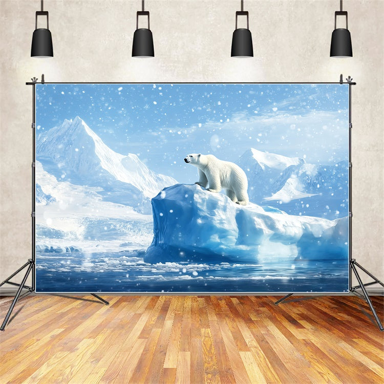 Toile de fond Hiver Scène Iceberg Murmure Polaire BRP57-385