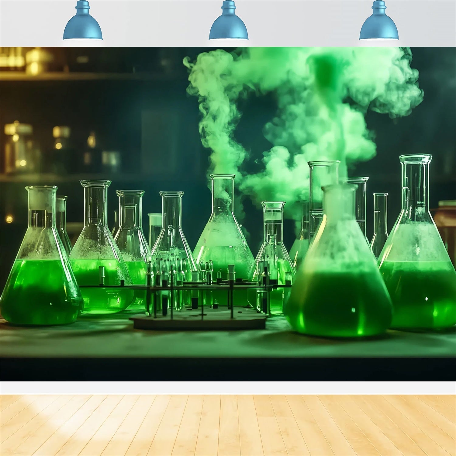 Toile de fond Laboratoire de Chimie Scène de Science Fumée BRP57-41