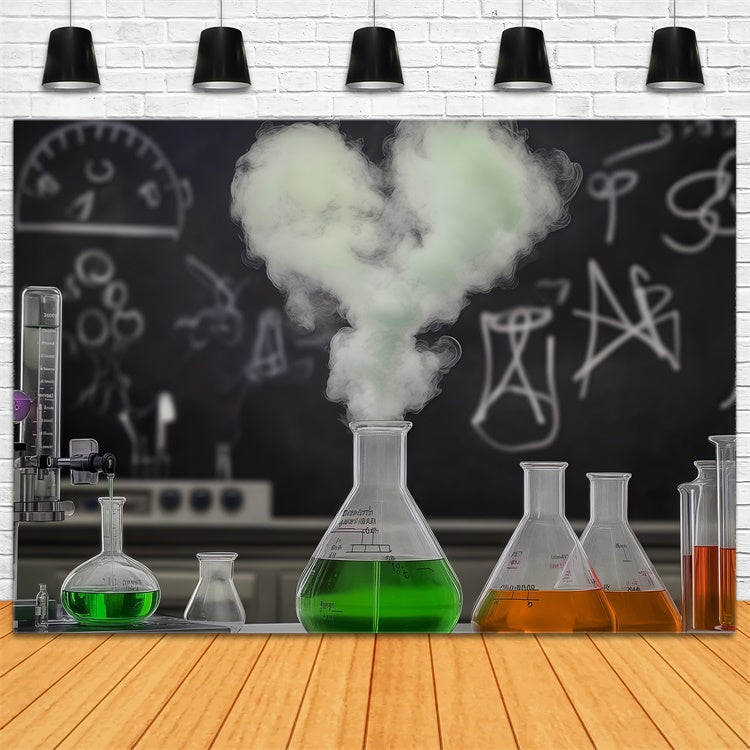 Toile de fond Laboratoire de Chimie Expérience Fumée Amusante BRP57-46