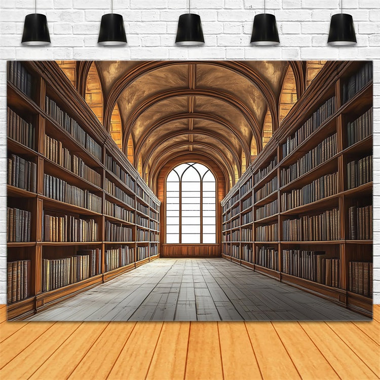 Toile de fond Rentrée des Classes Refuge Classique de Livres BRP57-54
