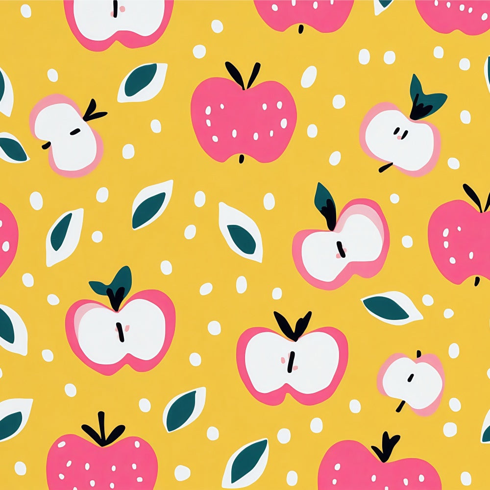 Toile de fond Photo École Motif Pomme Dessin Animé BRP57-57