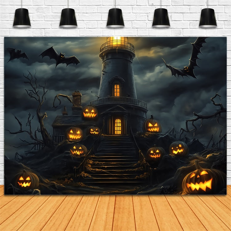 Toile de fond Halloween Marches Fantômes et Lanternes BRP57-64
