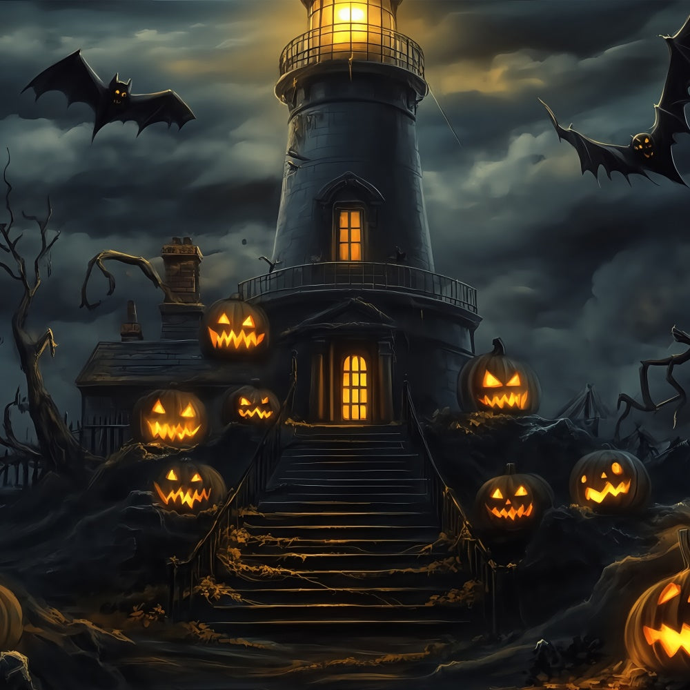 Toile de fond Halloween Marches Fantômes et Lanternes BRP57-64